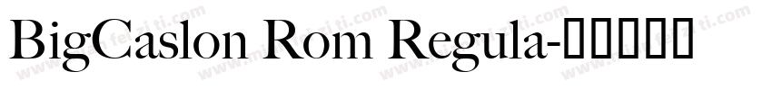 BigCaslon Rom Regula字体转换